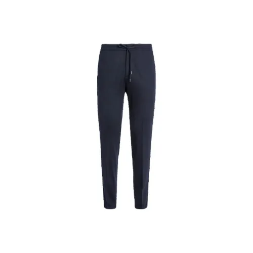 Ermenegildo Zegna Темно-синие мужские вязаные тренировочные брюки