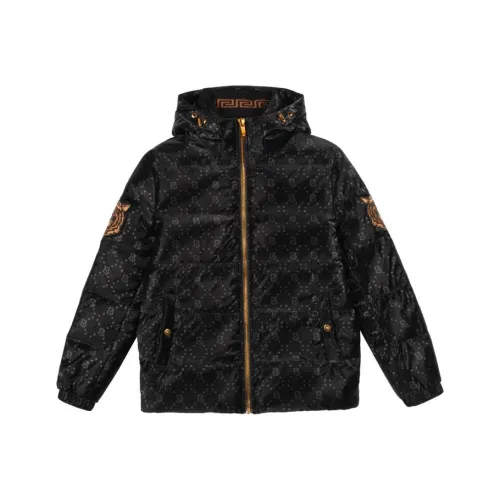 Raidy Boer Пуховик Мужской Черный Цветочный