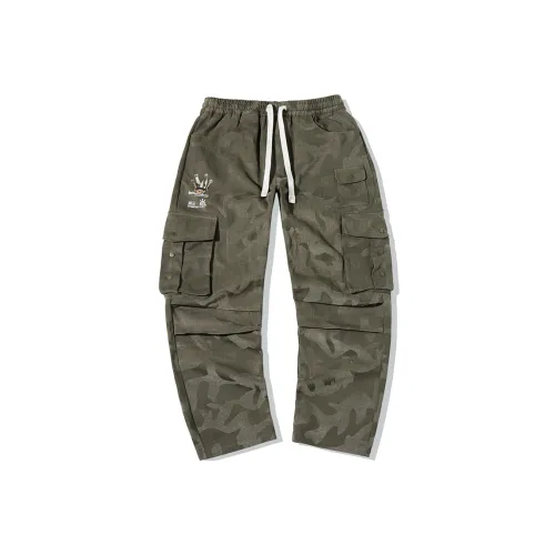 EPTISON Зеленый камуфляж унисекс брюки карго
