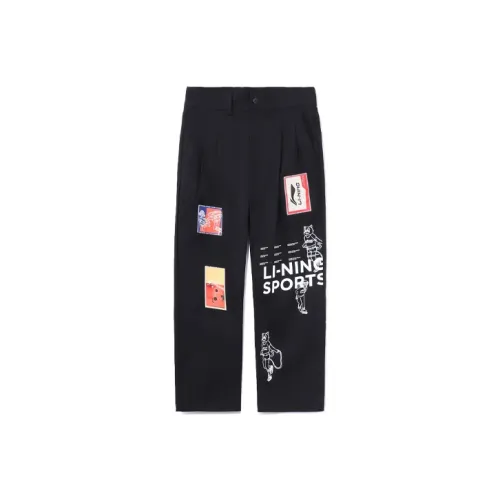 LINING Черные Унисекс Повседневные Брюки