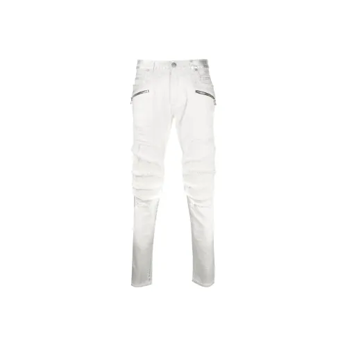 BALMAIN Белый Мужской Джинсы