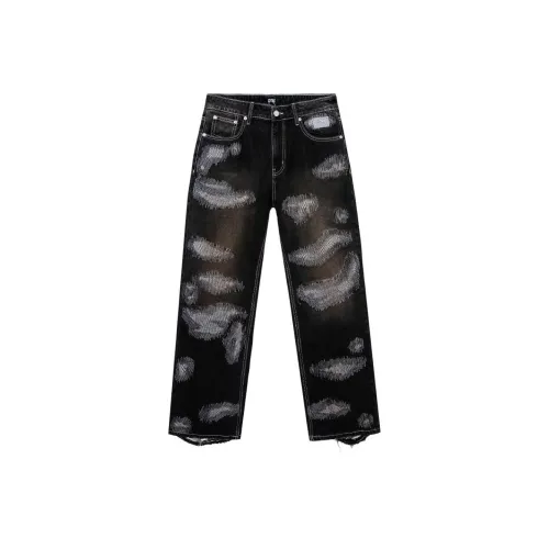 Revenge Death Note Collaboration Грязные Черные Унисекс Джинсы