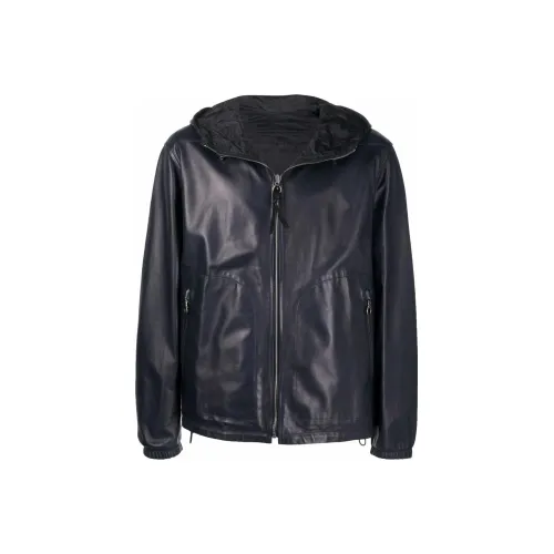 Ferragamo Черные Мужские Кожаные Куртки