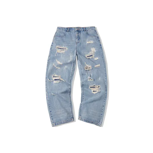 EPTISON Промытый деним синий Унисекс Джинсы