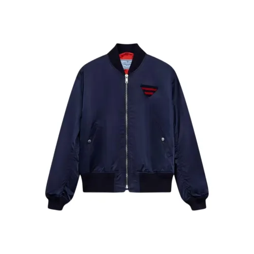 PRADA SS25 Весенне-летняя женская коллекция одежды Куртки и пальто Мужской синий