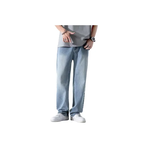 & V & Светло-синие Мужские Джинсы