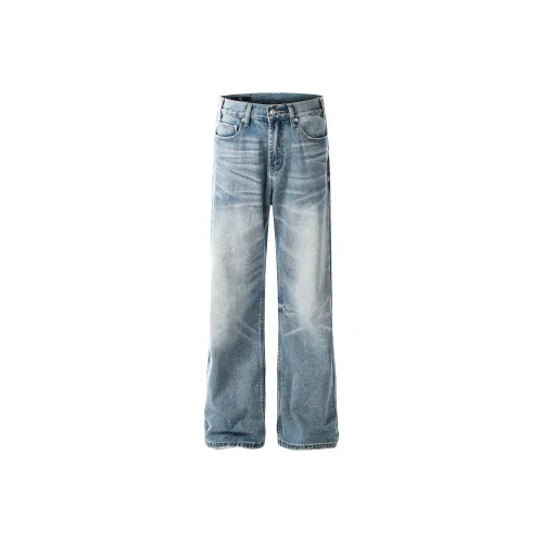 NOAHGIGI Выстиранные синие унисекс джинсы