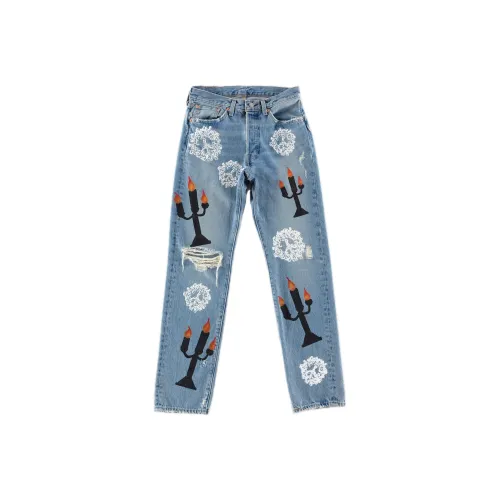 Denim Tears Синие Унисекс Джинсы