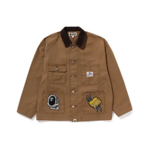 A BATHING APE Куртки Пальто Мужской Коричневый