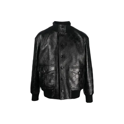 GUCCI Мужские черные кожаные куртки