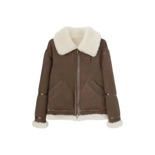 Loro Piana Шоколад Мужские Кожаные Куртки