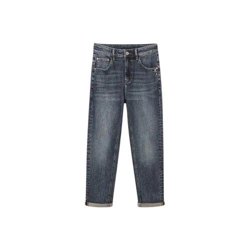 The Legend Of The Cloth Свободный крой Джинсы прямого кроя Мужской Синий