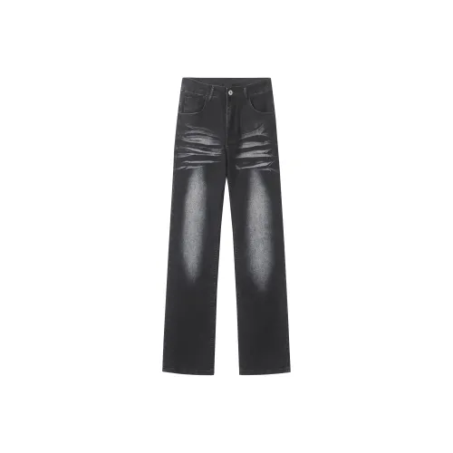 V6K8 Черный градиент Унисекс Джинсы