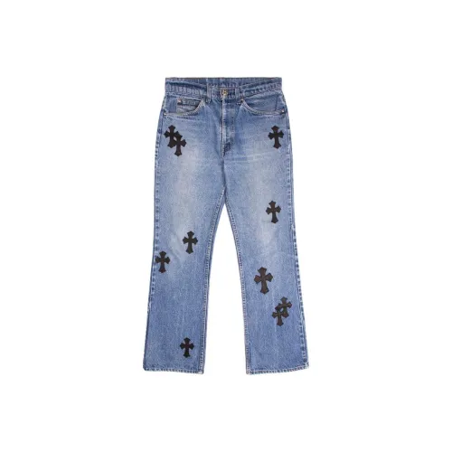 Chrome Hearts Джинсовый синий Мужские Джинсы