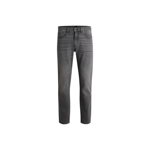 HUGO BOSS Обычный крой JeansComfort Эластичный Джинсы Мужские Серые