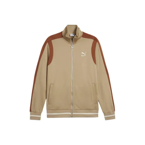 PUMA T7 Мужская Спортивная Куртка Куртки и Пальто Мужской Умбра