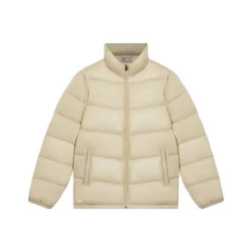 Мужская пуховая куртка молочно-коричневый цвет