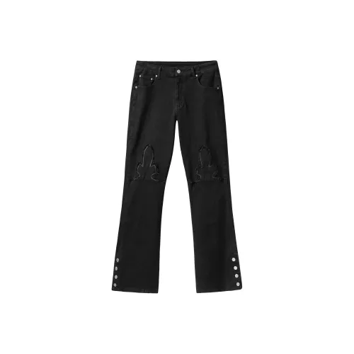 PILOTDRAGON Буткат Джинсы Унисекс Черный