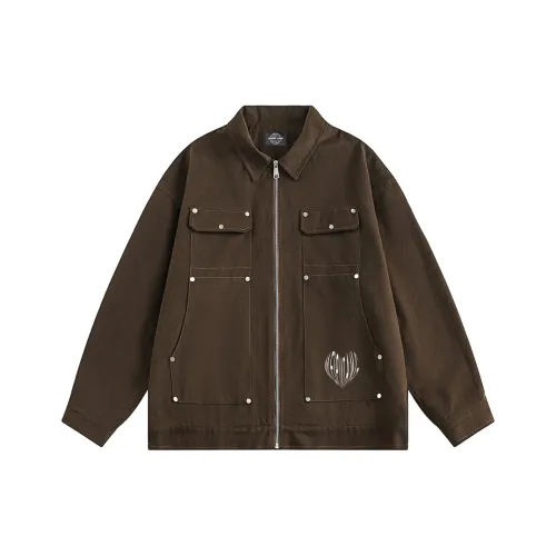 MEIPIN TANG Куртки и Пальто Унисекс Коричневый