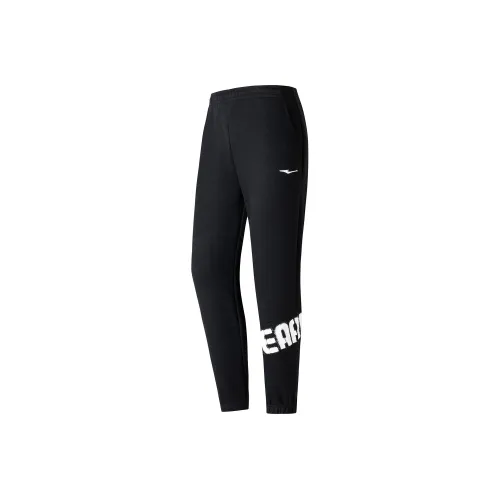 Erke Глубокий Черный Мужские Вязаные Тренировочные Штаны