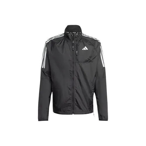 Adidas Own The Run3 Полосы Куртка Мужская Черная