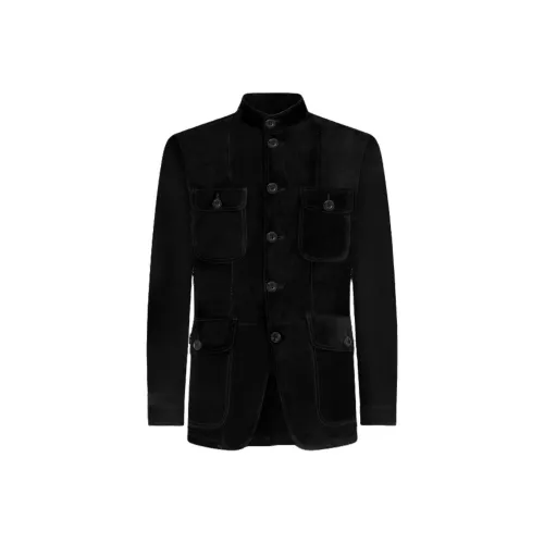 TOM FORD Кожа Куртка Мужская Черная