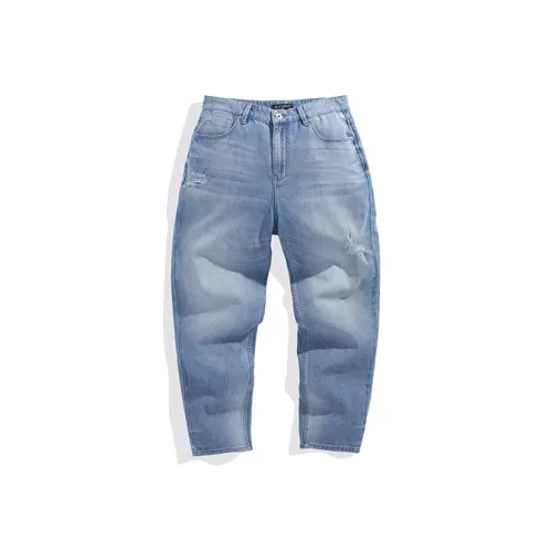 PEACEBIRD MEN Синий 1 Классический Конический Мужской Джинсы