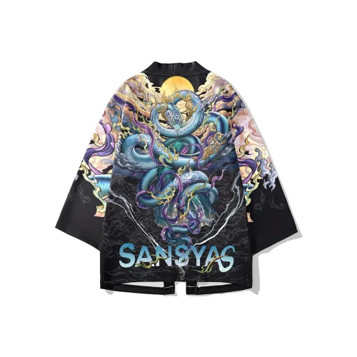 SANSYAS Черный Унисекс Тренч