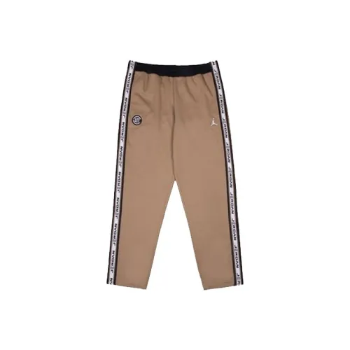 Jordan X CLOT Вязаные тренировочные брюки версия для США мужской коричневый