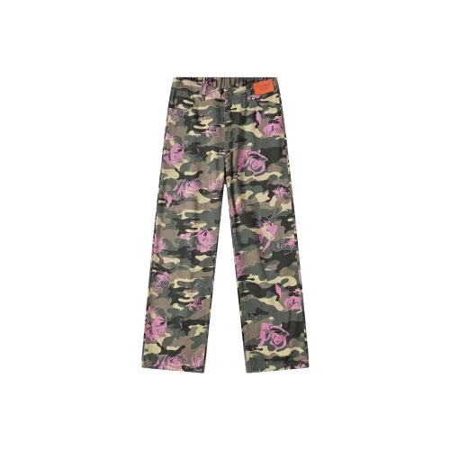 GEOFFREY B. SMALL Джинсы Унисекс Камуфляж Зеленый