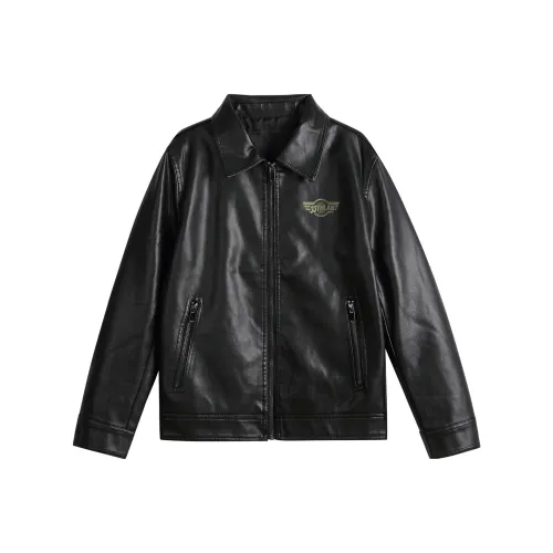 33TH Кожа Куртка Унисекс Черный