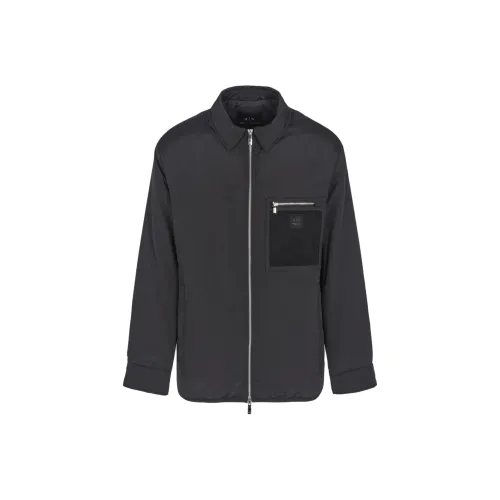 ARMANI EXCHANGEAE FW24 Хлопковый пуховик Мужской Черный