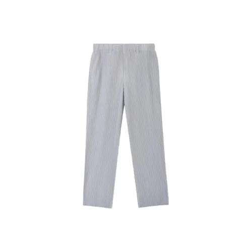 Homme Plissé Issey Miyake Серые Мужские Повседневные Штаны