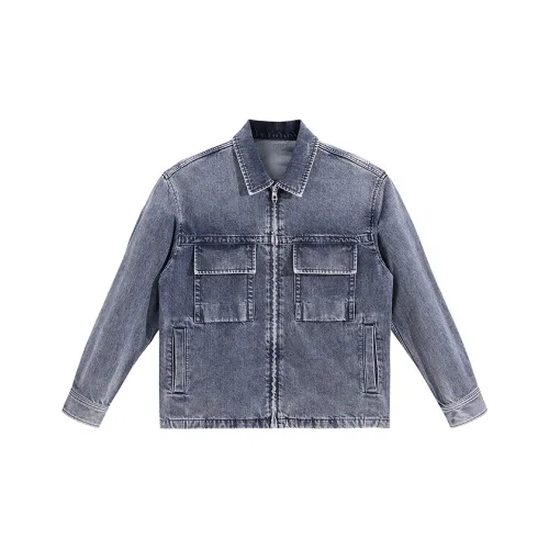 PEACEBIRD MEN Средний синий деним Партия 1 Мужские куртки