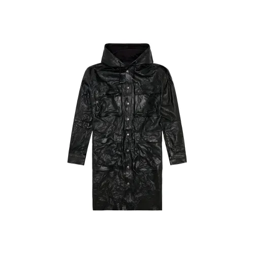 DIESEL Черные Мужские Кожаные Куртки