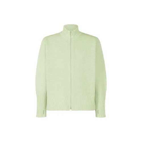 Homme Plissé Issey Miyake Rustic KNIT Куртки Пальто Мужской Свет Зеленый