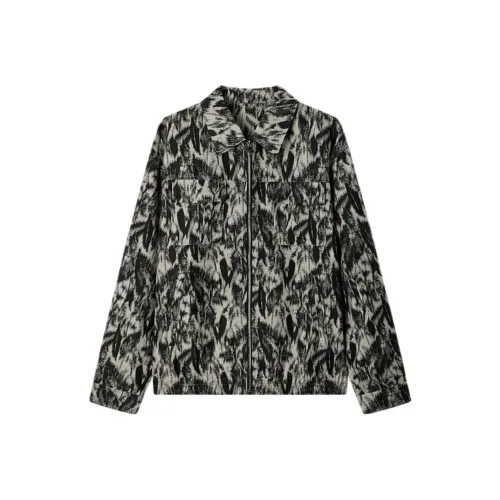 DEGAIA SS25 Куртки и Пальто Мужской Бежевый Желтый с Животным Принт