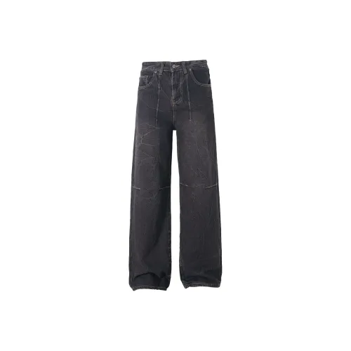 SCRM Черные Унисекс Джинсы