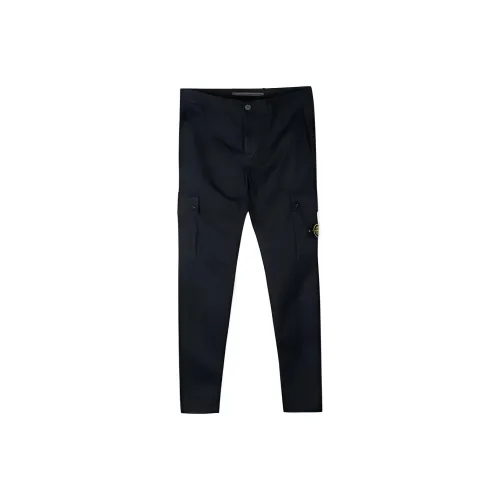 STONE ISLAND Темно-синие мужские карго-брюки