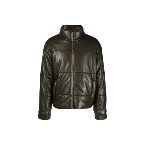 NANUSHKA Кожа Куртка Мужская Темно-Зеленая