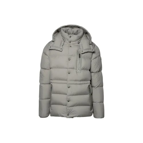 MONCLER Серый Мужской Пуховик