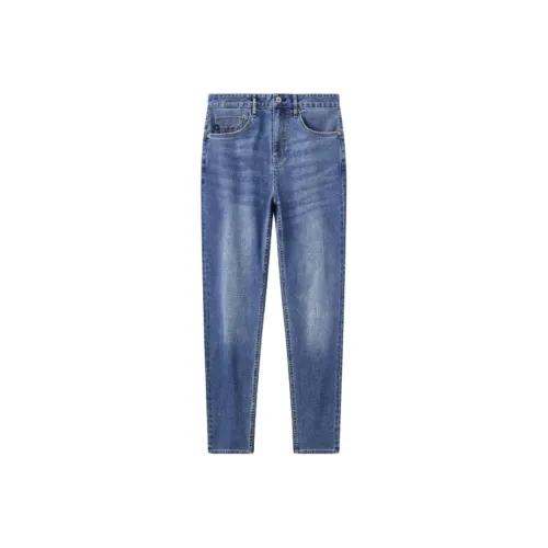 Jiumuwang Мужские брюки Expert Freedom Jeans SS25 Джинсы Мужские Прозрачные Цветочные Синие