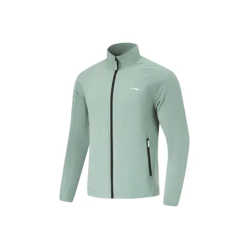 LINING Fitness Series Тренчкот Мужской Озерный Зеленый