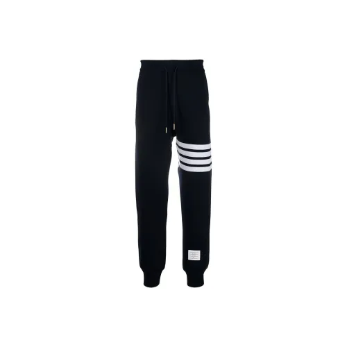 THOM BROWNE Blue Men's Knitted Training Pants THOM BROWNE Синий Мужские Вязаные Спортивные Штаны