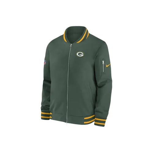 nike COACH NFL Зеленый Bay Packers Куртки и Пальто Мужской Зеленый