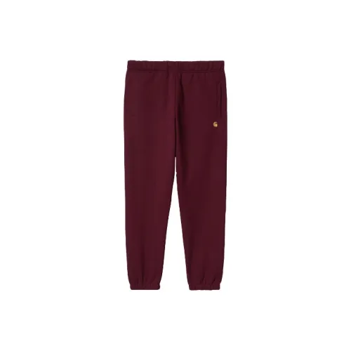 Carhartt WIP Red Men's Knitted Training Pants Кархартт WIP Красные Мужские Вязаные Спортивные Штаны