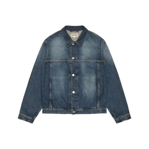 Stussy SS25 Trucker Куртка Vintage Denim Куртка Мужская Коричневая