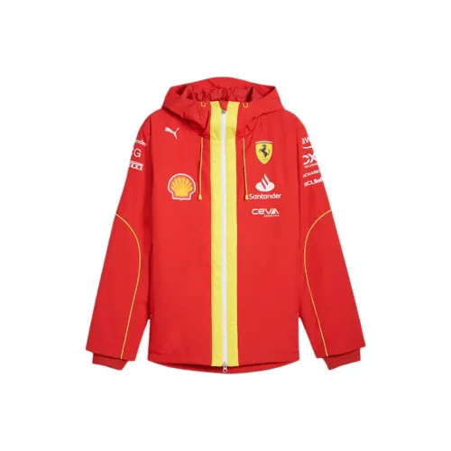 PUMA FerrariREPLICA SS24 Куртка Мужская Красная Желтая
