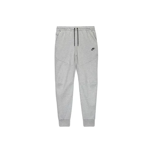 Nike Светло-серые мужские вязаные тренировочные штаны