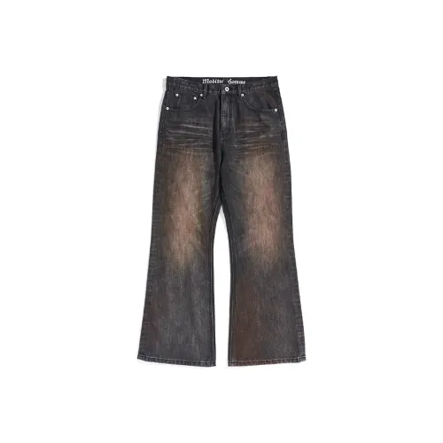 MODITEC Джинсы Унисекс Выстиранный Черный